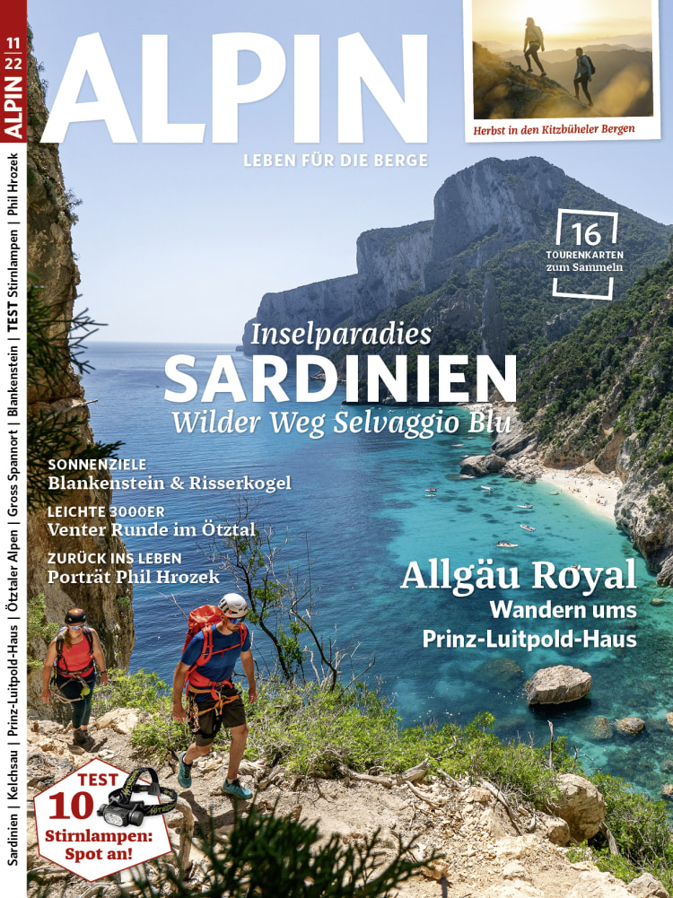<p>ALPIN 11/22: Inselparadies Sardinien - Wilder Weg Selvaggi Blu.</p>