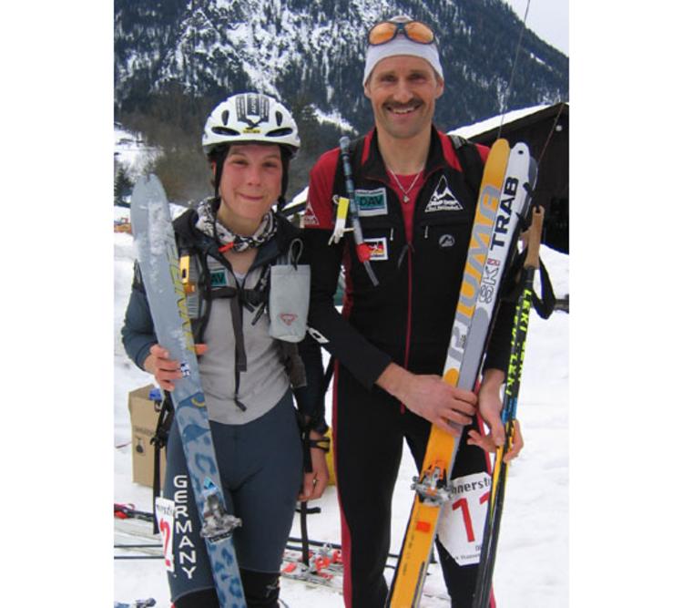 Vertreten unter anderem die deutschen Farben: Franz Grassl und Barbara Gruber, deutsche Meister im Skibergsteigen. Foto: DAV