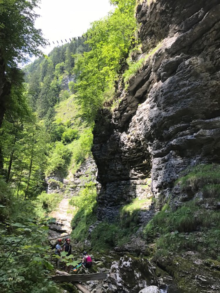 <p>Die Unfallstelle in der Klamm unterhalb des Postalm-Klettersteigs.</p>