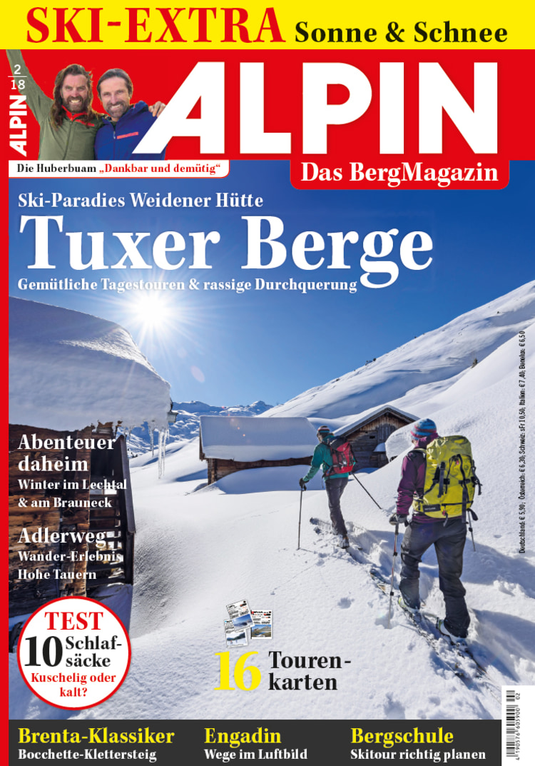 <p>ALPIN 02/2018 ist seit 13. Januar im Zeitschriftenhandel erhältlich.</p>