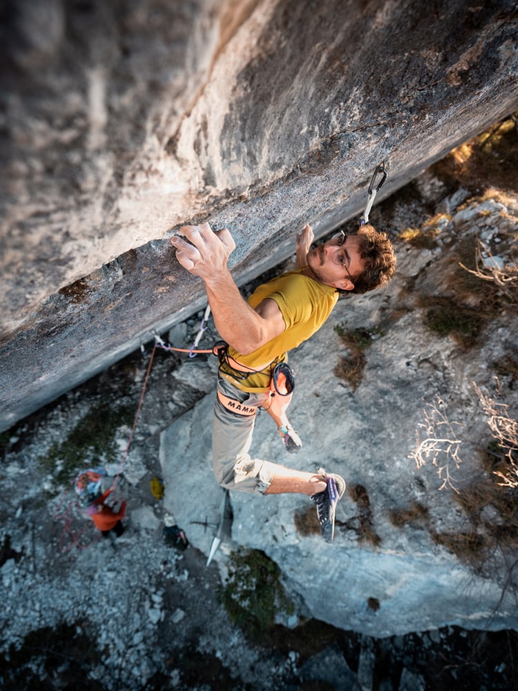 <p>Yannick Flohé wiederholt „Excalibur“ (9b+) in Arco</p>
