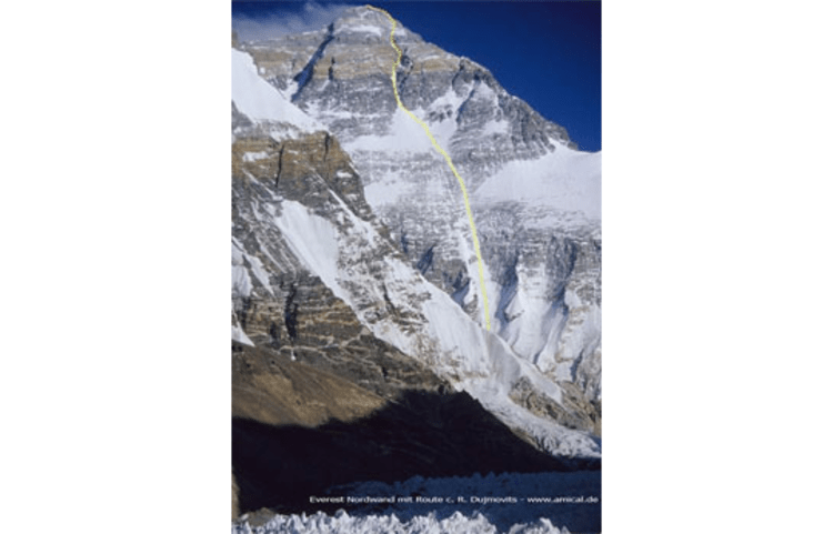 Anspruchsvolle Route: Die Nordwand des Everest. Bild: ww.amical.de.