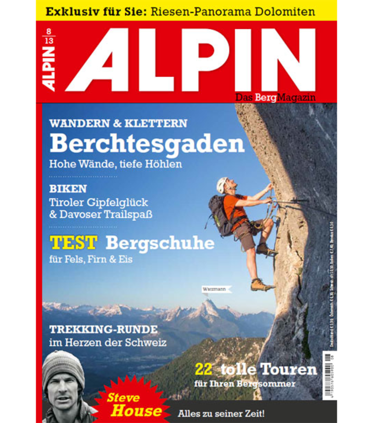 Ab 06. Juli im Zeitschriftenhandel: ALPIN 08/2013 mit unserer Titelgeschichte "Berchtesgaden".