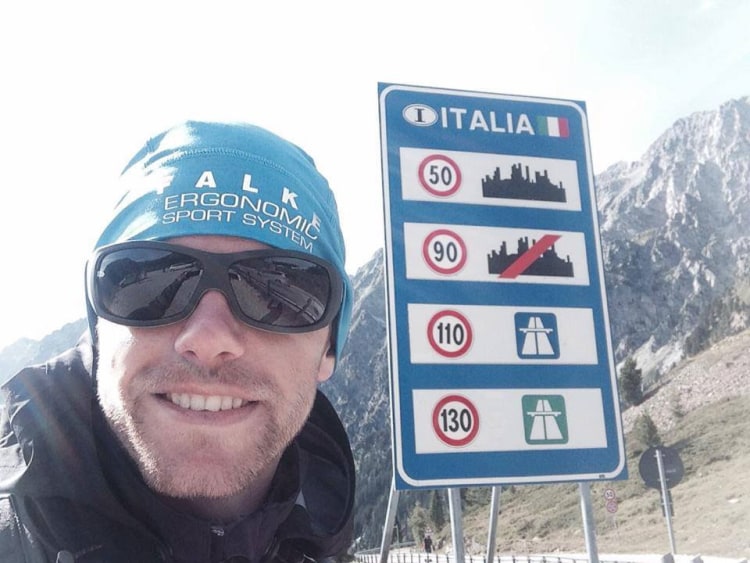 <p>Ziel in Reichweite: Steven Rau am vierten Tag in Bella Italia.</p>