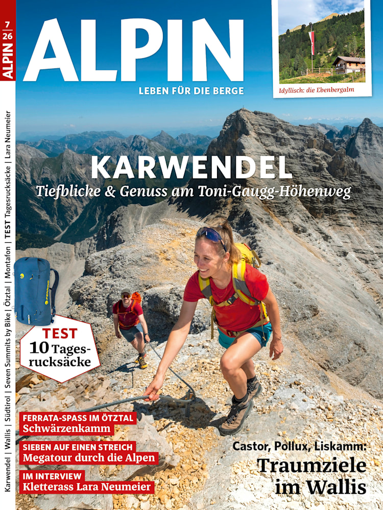 <p>ALPIN 07/26: Gratwanderungen in Karwendel, Wallis und in Südtirol</p>