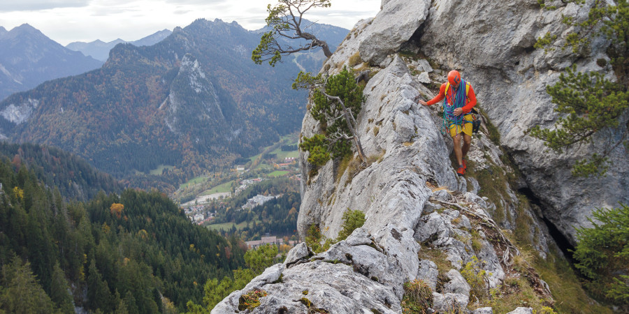 Die Schlüsselstellen der Reindlkante im Bild!