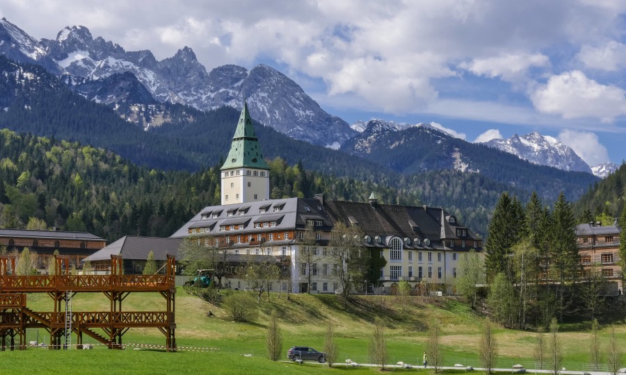 <p>Das Luxushotel Schloss Elmau, auf dem der G7-Gipfel stattfinden wird.</p>