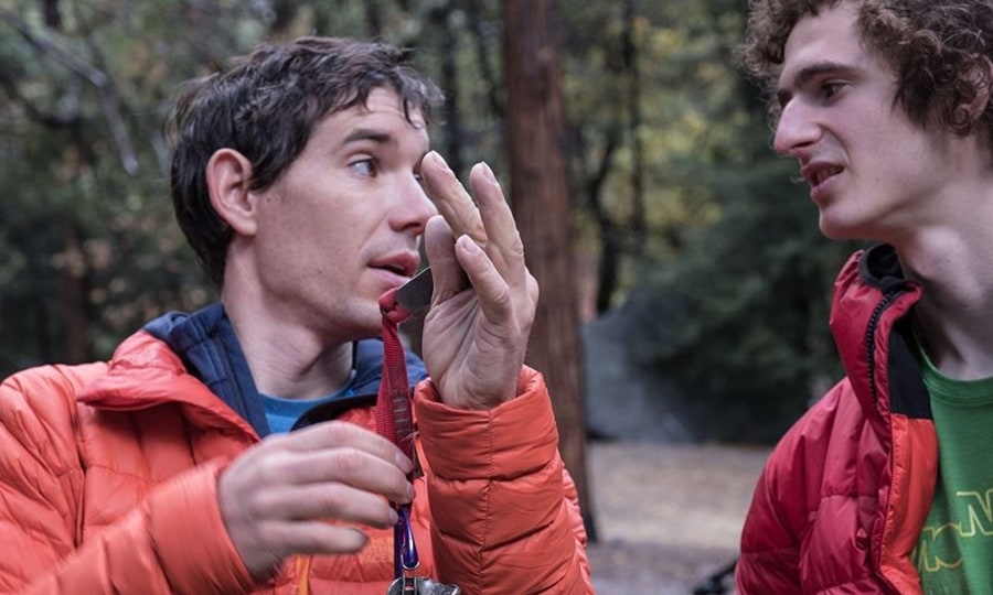<p>Cracks unter sich: Alex Honnold und Adam Ondra beim Fachsimpeln im Yosemite Valley.</p>