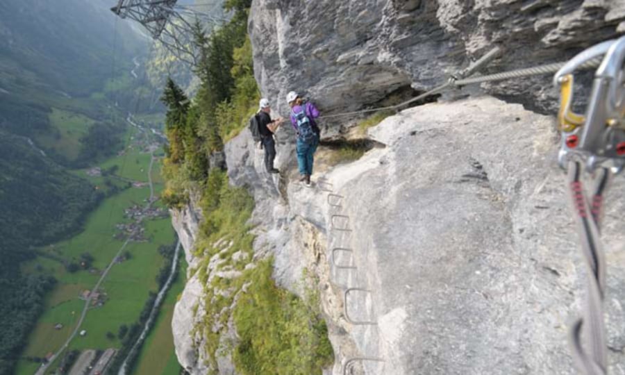 <p>Sicher am Klettersteig: Mit viel Ruhe und Übersicht geht nichts schief. </p>