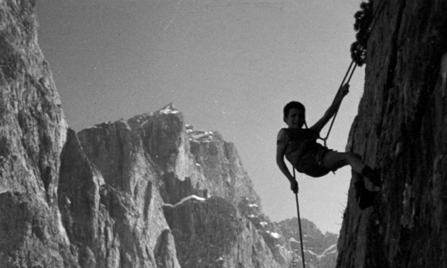 <p>Früh übt sich: Reinhold Messner als Kind in den heimischen Dolomiten.  </p>