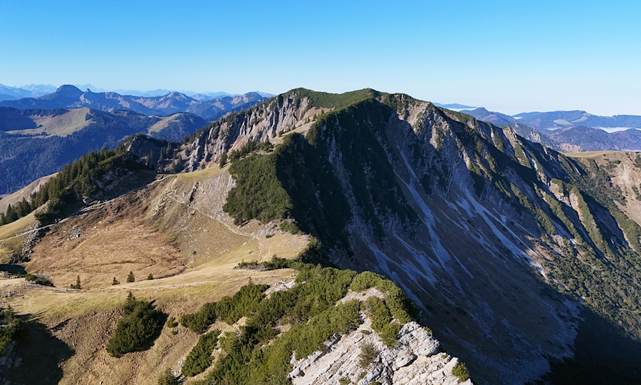 <p>Blick auf den Jägerkamp in den Bayerischen Voralpen.</p>