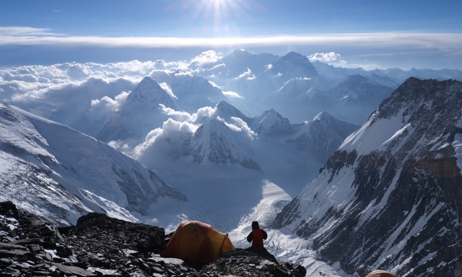 <p>Ausblick vom Everest: In Camp II auf der tibetischen Nordseite. </p>