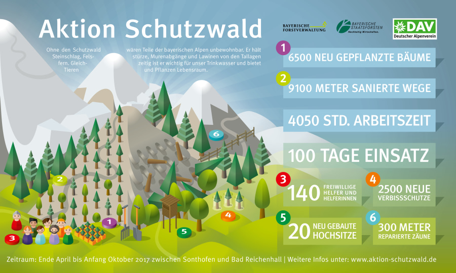 <p>Infografik zur Aktion Schutzwald</p>