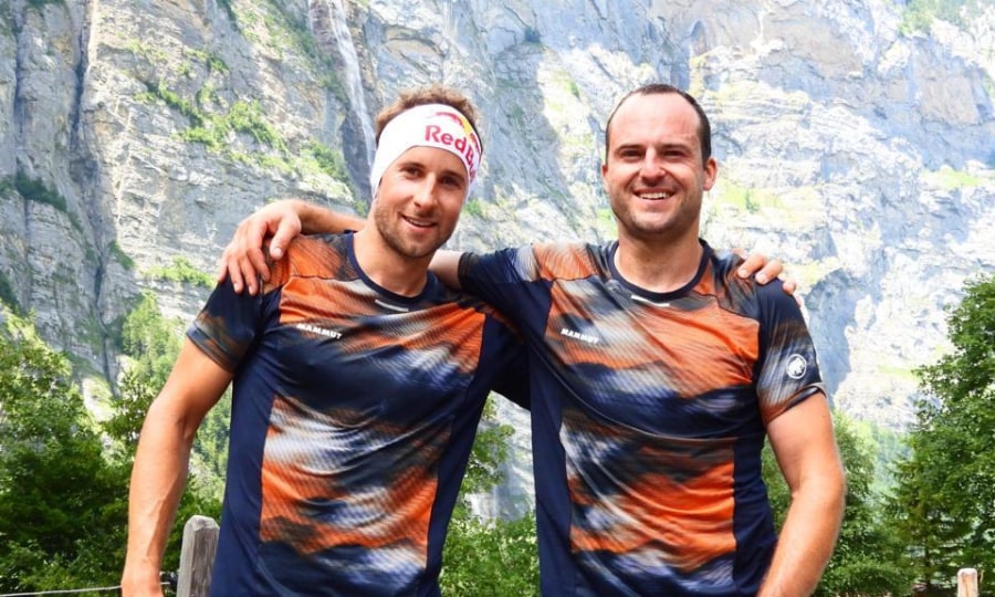 <p>Nicht zum ersten Mal gemeinsam auf Tour: 2020 bestiegen Adrian und Nicolas 18 Viertausender in weniger als 14 Stunden.</p>