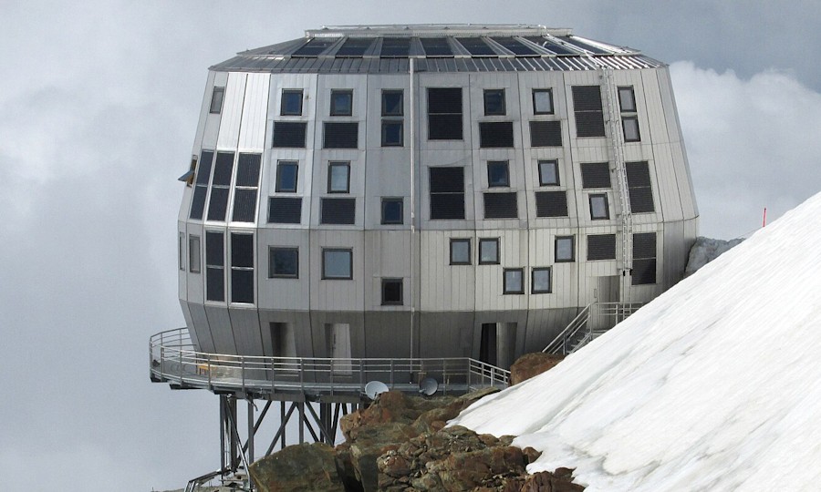 <p>Stützpunkt am Mont Blanc: die Goûter-Hütte.</p>