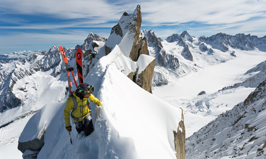 <p>Spitze Sache: Jérémie ist Alpinist und Skifahrer – eine gute Kombination, vor allem hier in Chamonix.</p>