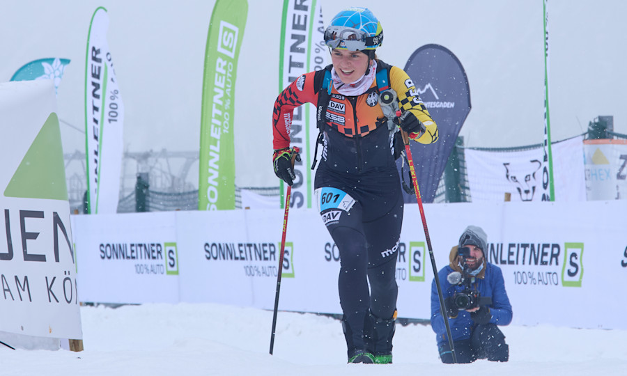 <p>Helena Euringer beim Jennerstier Skitouren-Rennen 2025</p>