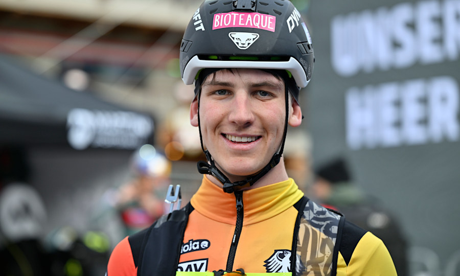 <p>Finn Hösch beim Weltcup in der Planai</p>