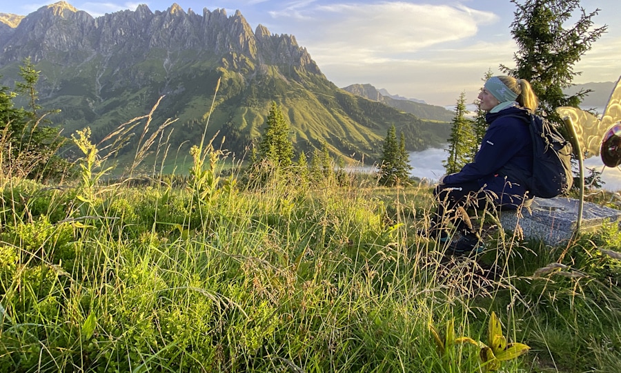 <p>Spezielle Stunde: Sonnenaufgang am Hochkeil.</p>