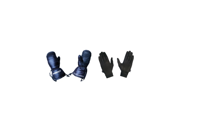 <p>Das Handschuh-Set von Chiba, bestehend aus Seidenhandschuhen und den Supersoft Mitten.</p>