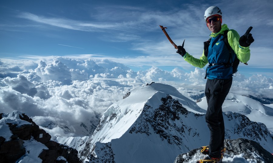 <p>Ganz oben: Andreas Steindl am Gipfel der Dufourspitze.</p>