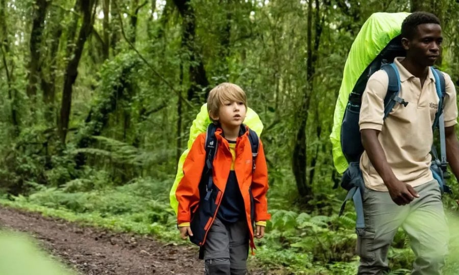 <p>Begleitet vom Vater und zwei Guides: Fünfjähriger besteigt Afrikas höchsten Berg.</p>