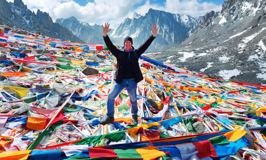 <p>Geschafft: Ab der Passhöhe Dölma La geht es bergab.</p>