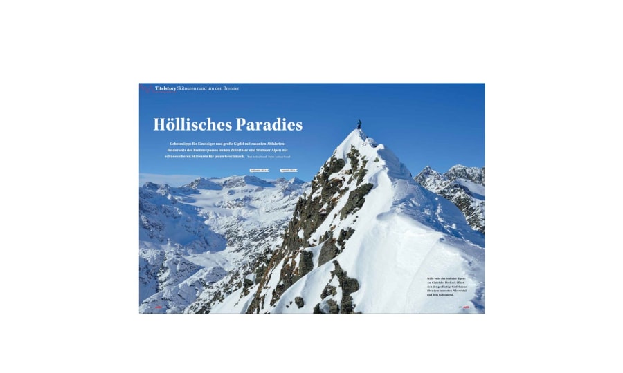 <p>Die 12-seitige Titelstory "Höllisches Paradies" aus der Januar Ausgabe von ALPIN.</p>