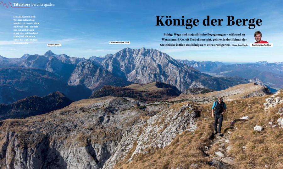 <p>Die Aufmacher-Doppelseite der Titelstory "Könige der Berge" aus der Oktober-Ausgabe von ALPIN.</p>