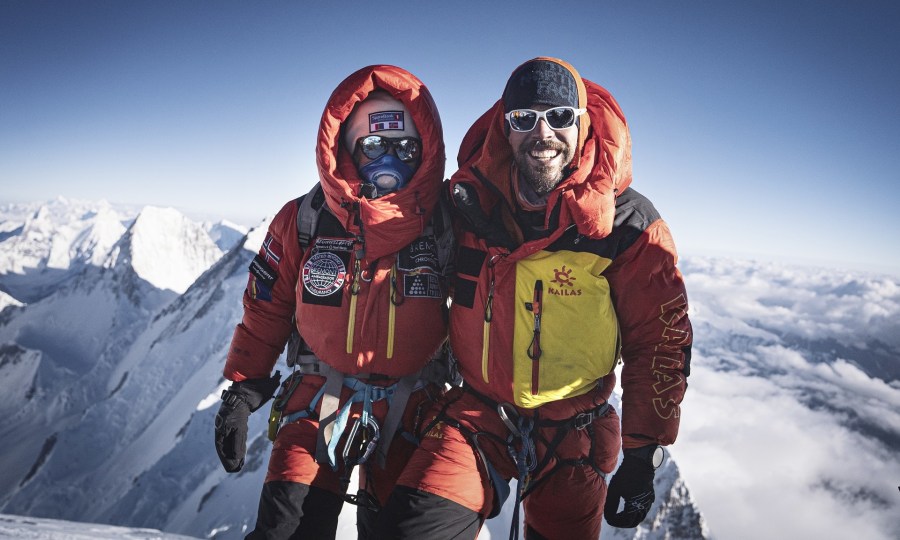 <p> Am Gipfel des Gasherbrum I: Kristin Harila am 18. Juli 2023.</p>