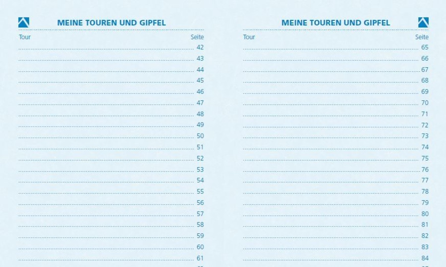 <p>Bietet Platz für viele Touren:  Das "Winter-Tourenbuch". </p>