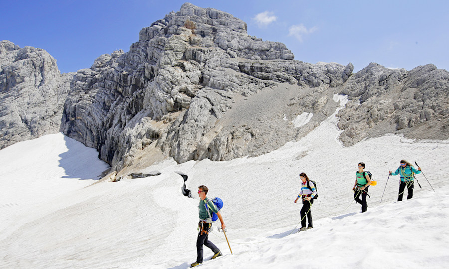 <p>Abstieg am Dachstein-Westgrat.</p>