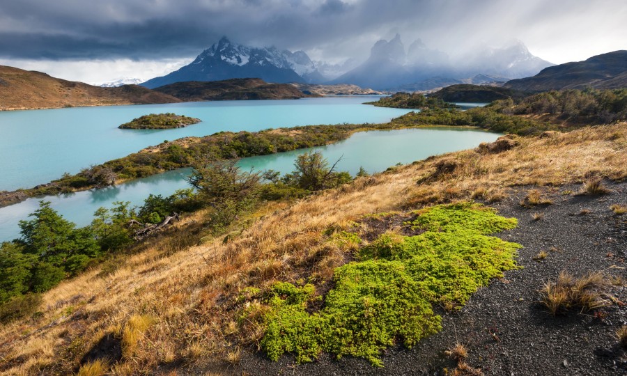 <p>Faszinierende Landschaften in Patagonien - hier der Pehoé See.</p>