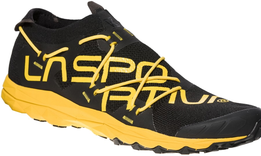 <p>Der La Sportiva VK Black-Yellow: Eines der neuen Schuhmodelle, die zum Test bereit stehen. </p>