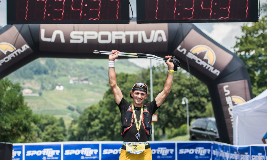 <p>Daniel Jung, der Sieger des Südtirol Ultra Skyrace mit neuem Streckenrekord.</p>