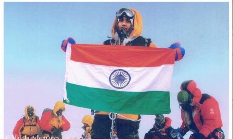 <p>Photoshop lässt grüßen...: Das angebliche Gipfelfoto des indischen Bergsteigers.</p>