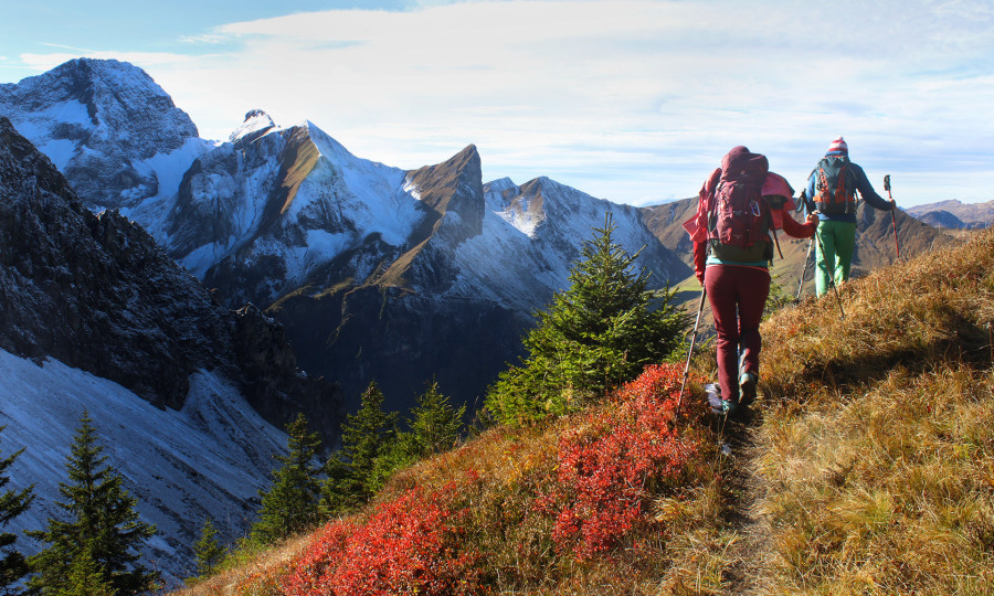 <p>An der Grenze zwischen Herbst und Winter: die Überschreitung des Toblermann.</p>