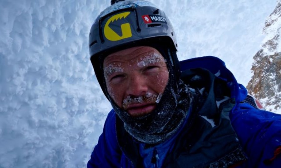 Eiskalt: Markus Pucher während seines Solo-Versuchs am verschneiten Torre.