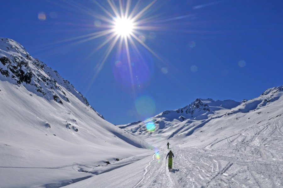 Venter Skirunde in den Ötztaler Alpen, Etappe 1 & 2: Vent - Martin-Busch-Hütte - Schöne Aussicht