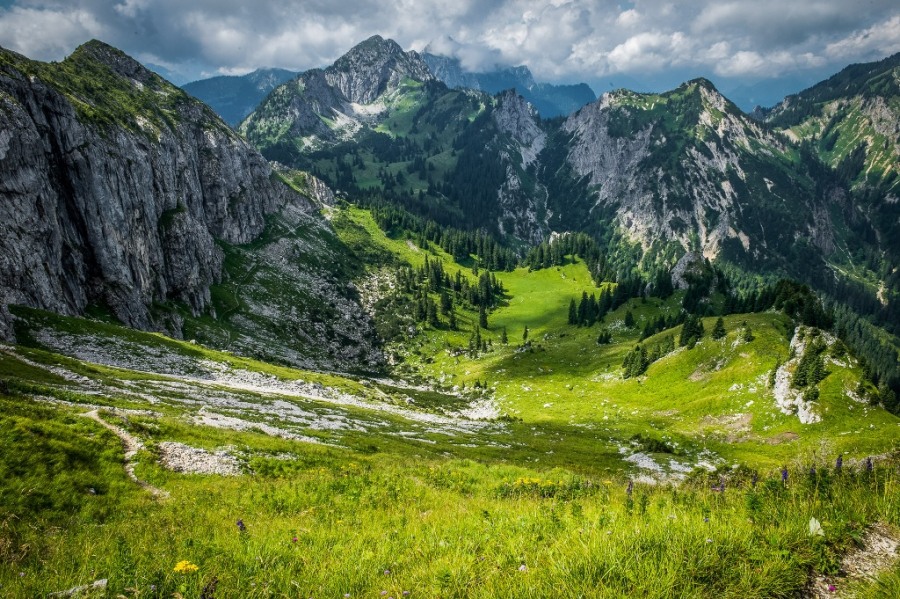 Wanderung von der Kenzenhütte zum Tegelberg in den Ammergauer Alpen