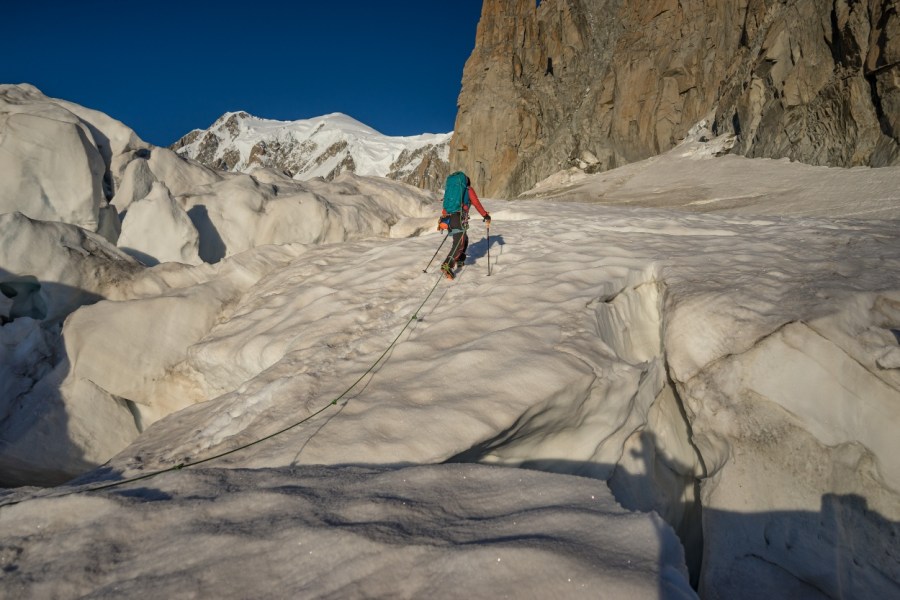 Klettertour über die Schweizer Route auf den Grand Capucin in der Montblancgruppe