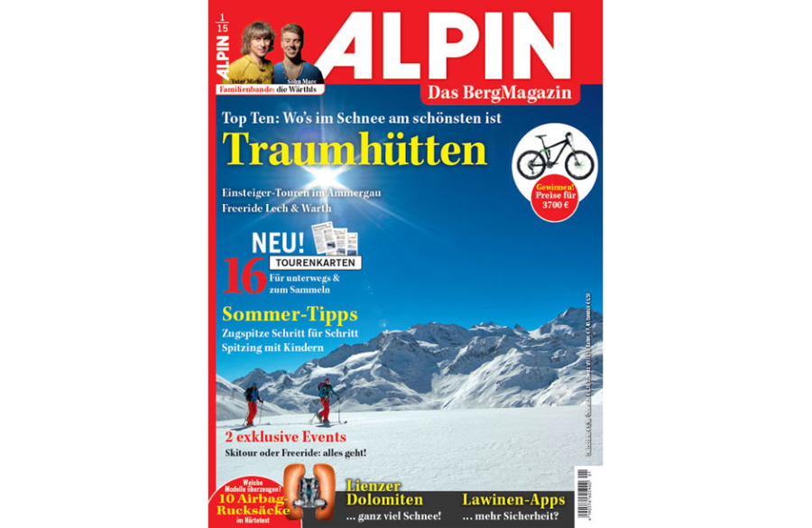 ALPIN 01/2015: Die schönsten Skitourenhütten
