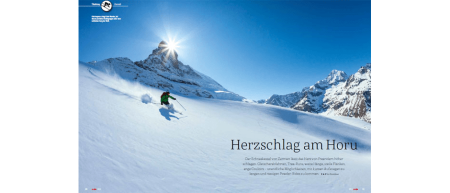 Titelstory aus ALPIN 03/2013: Freeride Zermatt