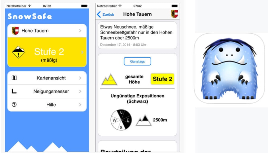 Snow Safe Lawinenwarn-App