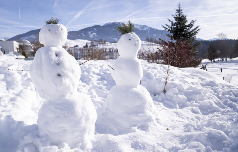 Ideal für Schneemänner: Pappschnee